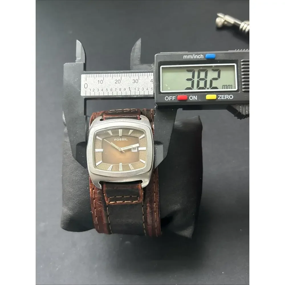 Fossil Brown Dial And Band Silver Case Quartz Watch